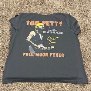 Tom Petty Full Moon Fever Graphic Tee - Black with Orange & Yellow Print